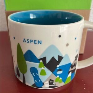 Starbucks Aspen Blue and White Dining Mug